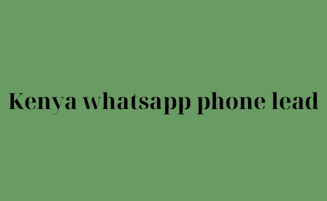 Kenya whatsapp phone lead