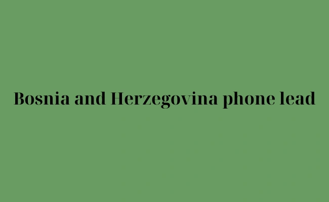 Bosnia and Herzegovina phone lead