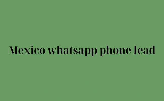 Mexico whatsapp phone lead