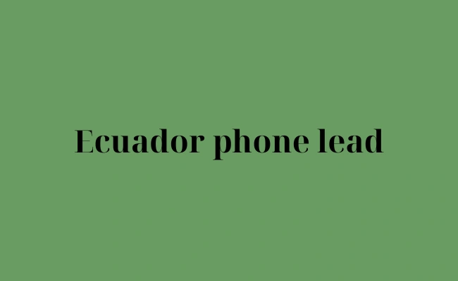 Ecuador phone lead