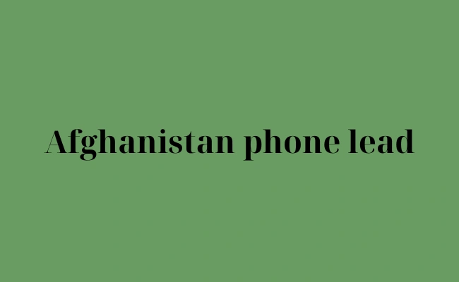 Afghanistan phone lead