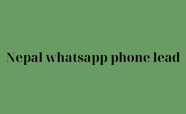 Nepal whatsapp phone lead