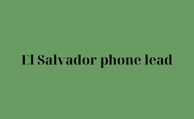 El Salvador phone lead